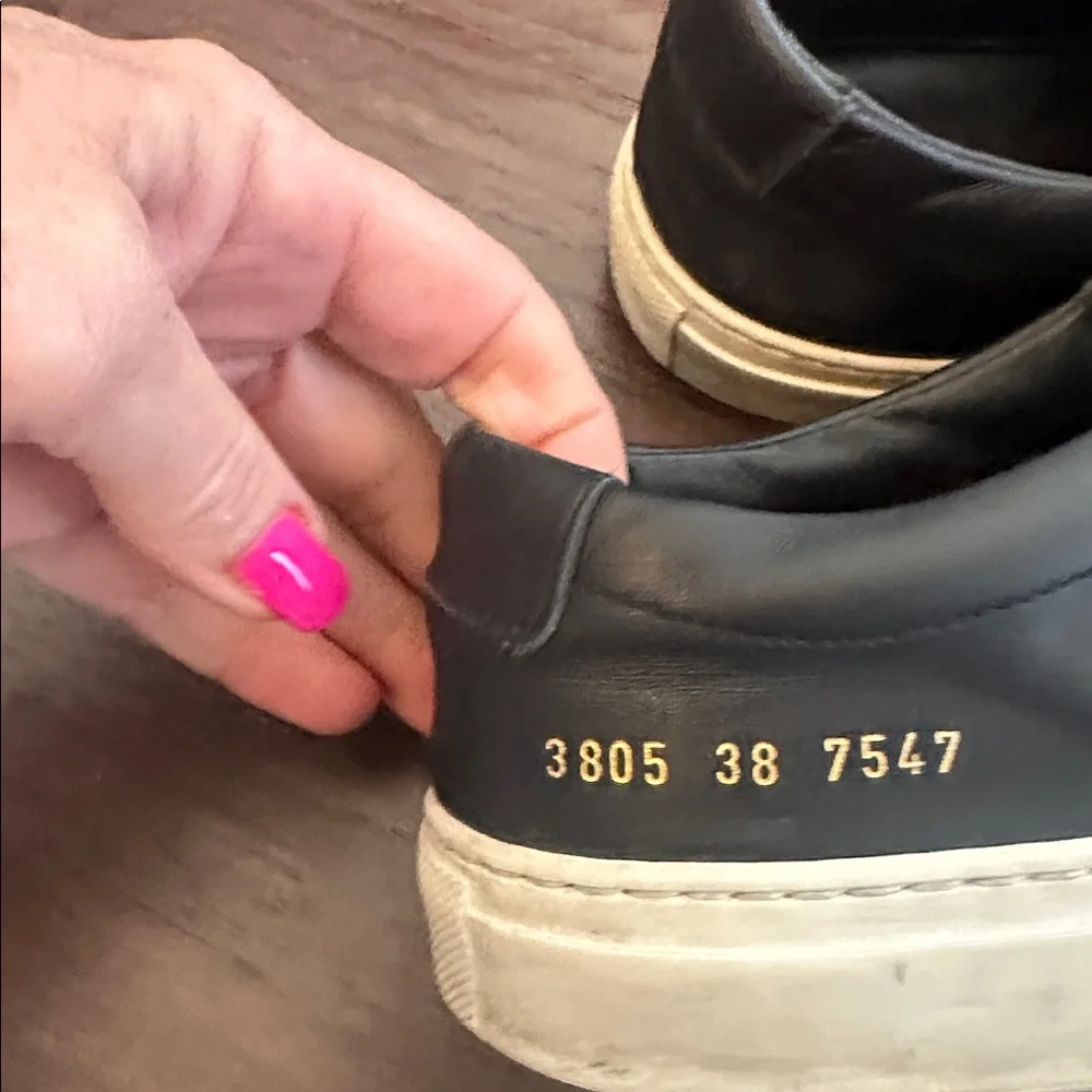 WOMAN BY COMMON PROJECTS black leather sneakers 38 I - Picture 7 of 9